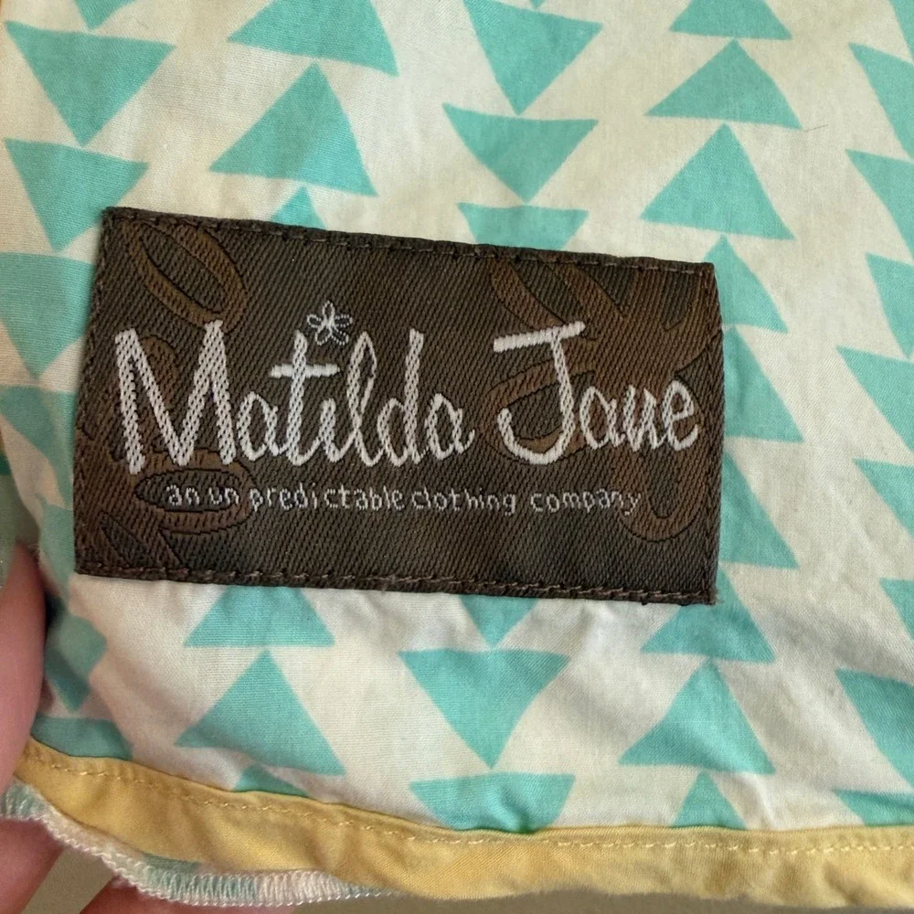 Matilda Jane Ruffled Pillow Sham Case 20 x 17 Floral Floral Polka Dot Patchwork